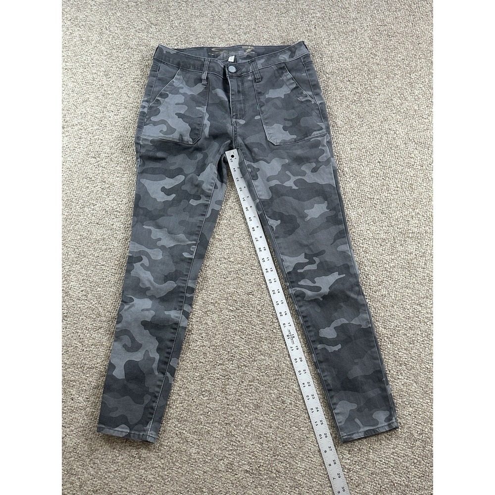 Seven Utility Ankle Skinny Women's Jeans Size 6(Actual 32x27) Camo Y2K Military - Picture 13 of 16